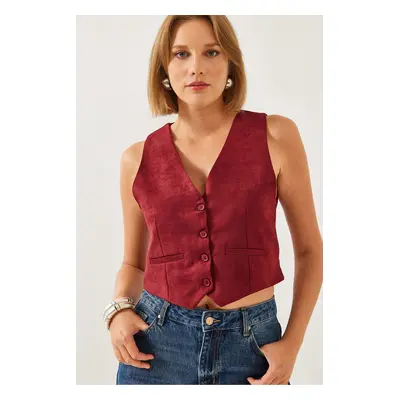 Bianco Lucci Women's Suede Vest