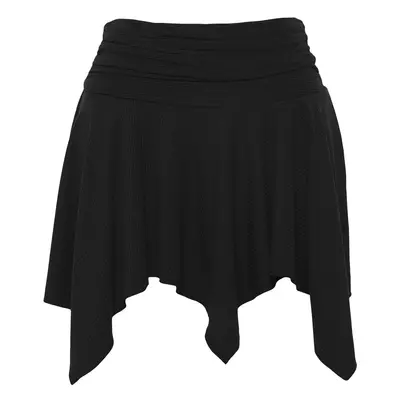 Trendyol Black Plain Mini Knit 95% Polyester, 5% Elastane Skirt