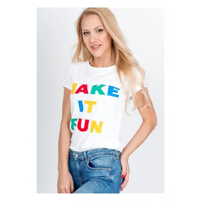 Dámské tričko "Make it Fun" - bílá