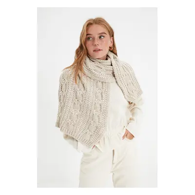 Trendyol Beige Knitted Detailed Knitwear Scarf