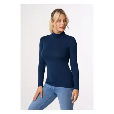 Babell Woman's Turtleneck Beverly Navy Blue