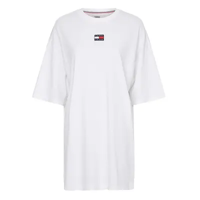 Tommy Jeans Dress - TJW ESSENTIAL BADGE TEE DRESS white