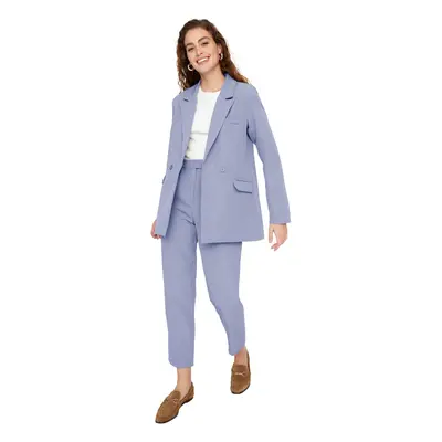 Trendyol Light Blue Blazer Jacket-Pants Woven Bottom-Top Set