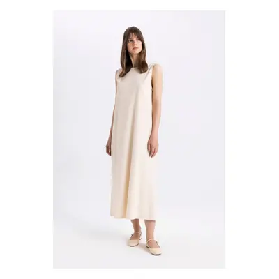 DEFACTO Regular Fit Sleeveless Basic Maxi Cotton Dress