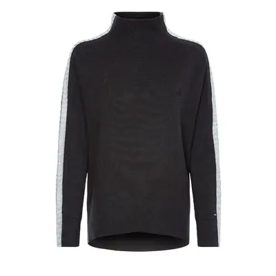 Tommy Hilfiger Sweater - TARAH RELAXED MOCK-NK SWEATER black