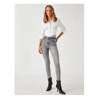 Koton High Waisted Jeans Skinny Legs - Carmen Jean