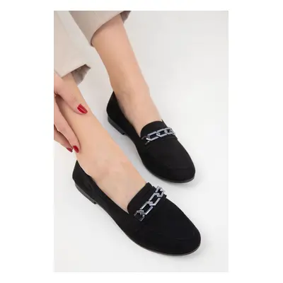 Soho Black Suede Women's Ballerinas (19867)