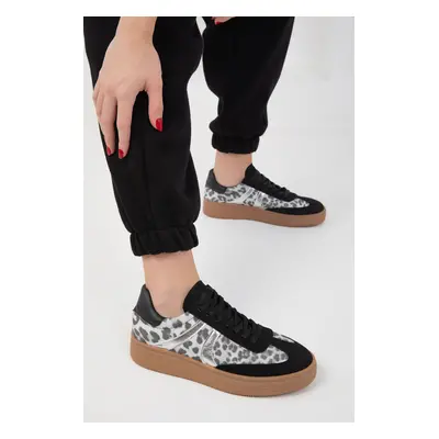 Soho Black-Leopard Women's Sneakers