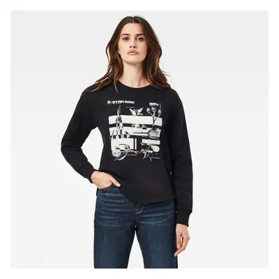 G-STAR Sweatshirt - Graphic thistle xzyph r sw wmn l\s black