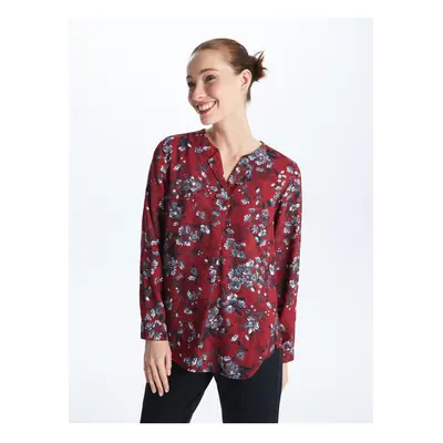 LC Waikiki Wacky Collar Floral Long Sleeve Women's Blouse