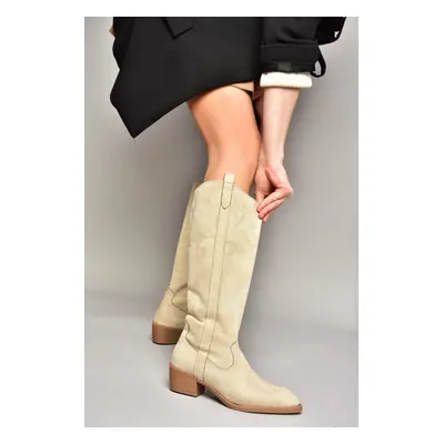 Fox Shoes T480142802 Skin Suede Low Heel Women's Boot