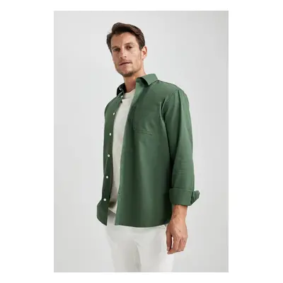 DEFACTO Regular Fit Gabardine Long Sleeve Shirt