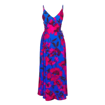 Trendyol Pink-Multicolored Floral Relaxed Maxi Woven 100% Viscose Dress