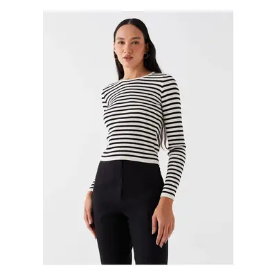 LC Waikiki LCW Vision Women's Crew Neck Striped Long Sleeve Knitwear Sweater