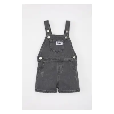 DEFACTO Baby Boy Label Printed Jean Jumpsuit