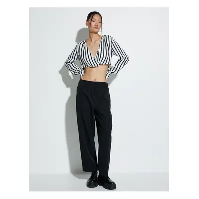 Koton Parachute Trousers with Elastic Waist Pocket Detail