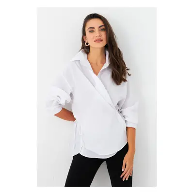 Cool & Sexy Women's White Tie Detail Shirt