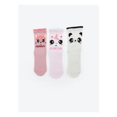 LC Waikiki Patterned Girl's Socks 3-Piece