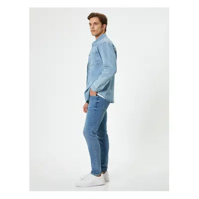 Koton Skinny Fit Buttoned Regular Waist Jeans - Michael Jean