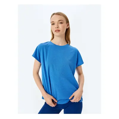 Koton Crew Neck Short Sleeve Oversize Sports T-Shirt