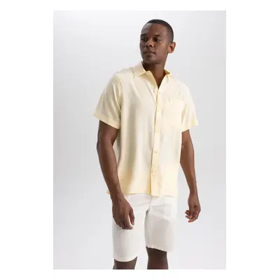 DEFACTO Relax Fit Poplin Short Sleeve Shirt