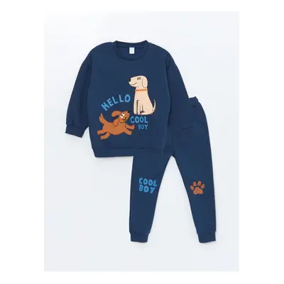 LC Waikiki Printed Crew Neck Baby Boy Tracksuit