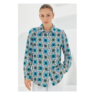 Bigdart Graphic Patterned Shirt - B.Blue