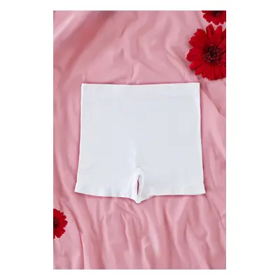 Trendyol White Seamless Boxer Knitted Briefs