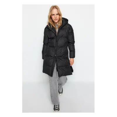 Trendyol Black Hooded Water Repellent Long Puffer Jacket