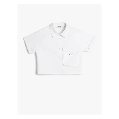 Koton Shirt Short Sleeve Pocket Detailed Cotton