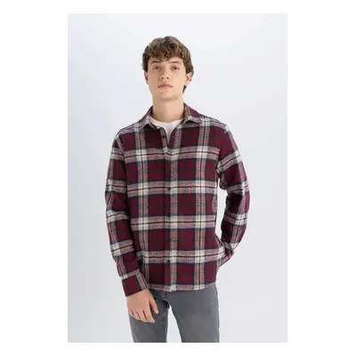 DEFACTO Regular Fit Plaid Lumberjack Flannel Long Sleeve Shirt S9275az24au