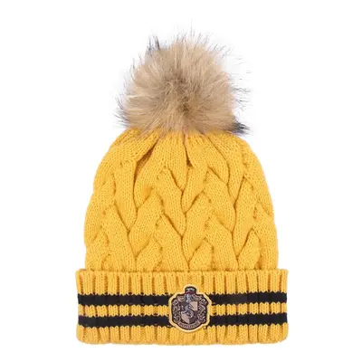 HAT TRICOT POM POM HARRY POTTER HUFFLEPUFF