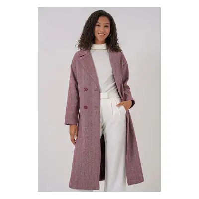 Bigdart Oversize Wide Cut Wool Long Cashmere Coat - Claret Red