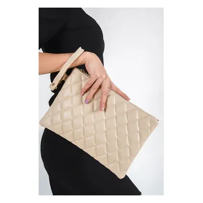 Capone Outfitters Paris Quilted Women's Beige Bag