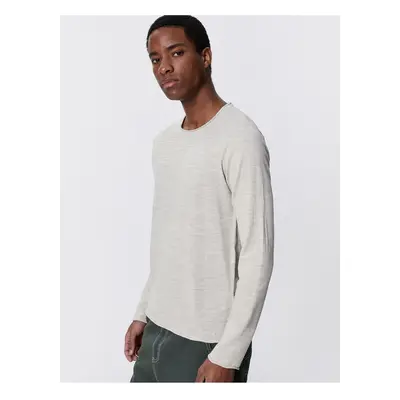 Koton Basic Knitwear Sweater Textured Round Neck Slim Fit