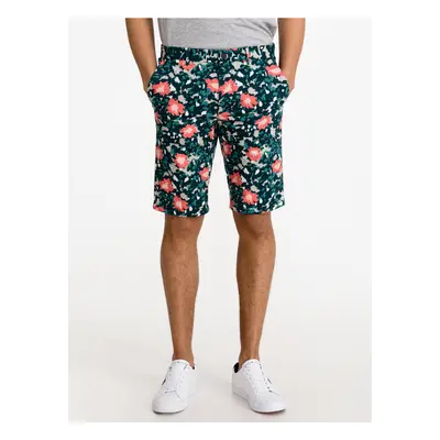 Zelené pánské kraťasy Tommy Hilfiger Hampton Flex Floral - Pánské