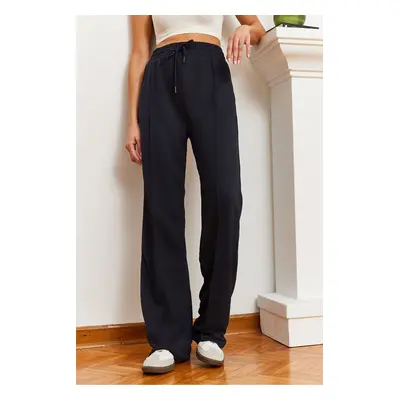 Bianco Lucci Women's Wide Leg Casual Sweatpants