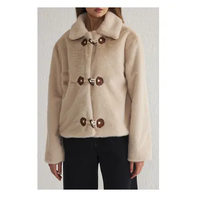 Trendyol Ecru Regular Coat