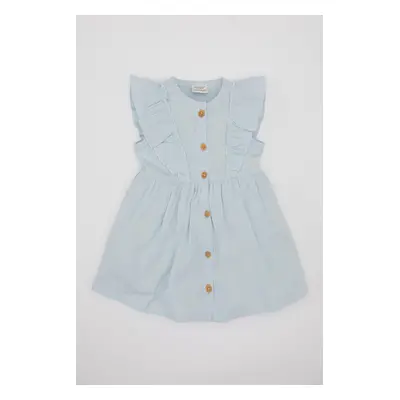 DEFACTO Baby Girl Sleeveless Linen Look Dress