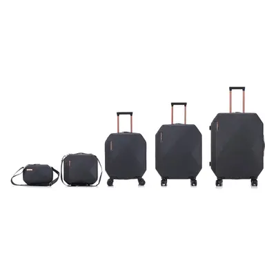 Semiline Unisex's 5-in-1 ABS Suitcases Set+Toiletry Bag T5821-0