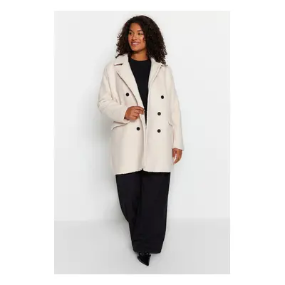 Trendyol Curve Stone Regular Fit Boucle Fabric Coat