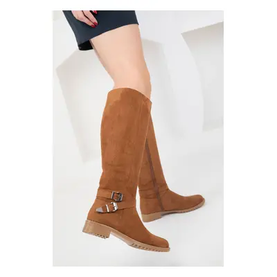 Soho Tan Suede Women's Boots14220