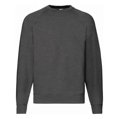 Dark Gray Men's Sweatshirt Raglan Sweat Fruit of the Loom