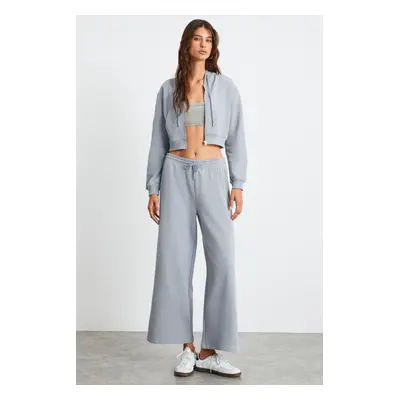 GRIMELANGE NELLY Women's Yarn 100% Organic Cotton Gray Sweatpants