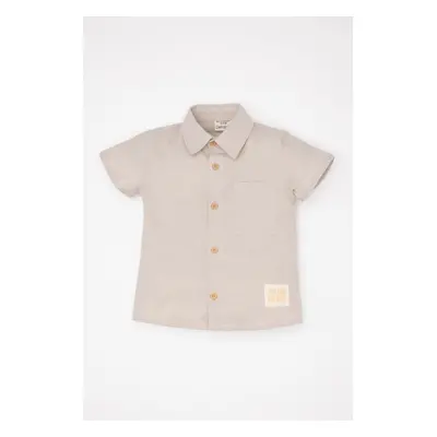 DEFACTO Baby Boy Woven Label Short Sleeve Shirt