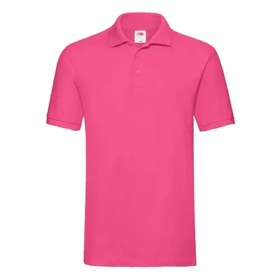 Men's Pink Premium Polo Shirt Friut of the Loom