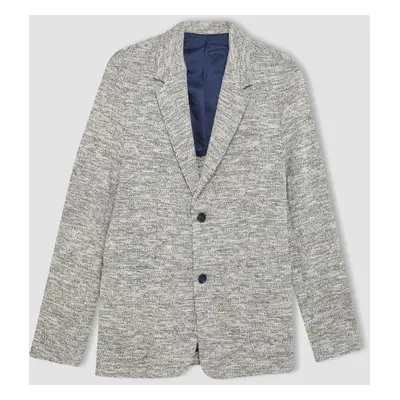 DEFACTO Modern Fit Half Lined Buttoned Pocket Blazer Jacket