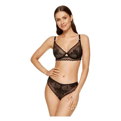 Gorteks Astrid floral lace soft bra blac