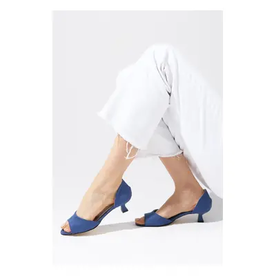 Mio Gusto Adrian Blue Women's Short Heeled Shoes