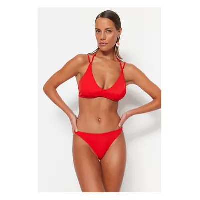 Trendyol Red Piping Regular Leg Bikini Bottom